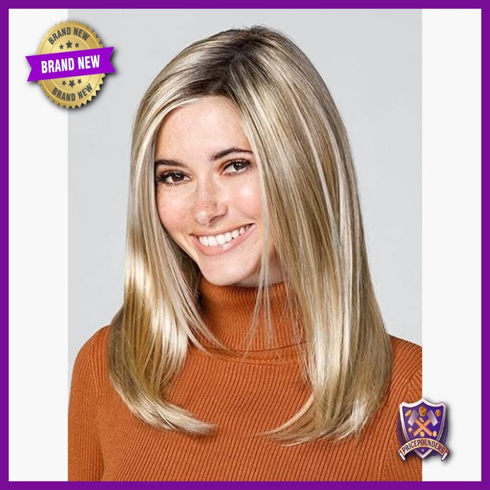 Synthetic Lace Front Half Wig, 18" Length, Clip-In Hair Topper for Volume